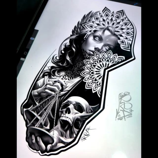 ✅ Projeto disponível! 👑🔥®️
Misturando elementos e técnicas, esse eh o primeiro de uma série de projetos que farei para renovar o meu portifólio nessa pegada que eu curto muito fazer!
Iai bora!??? 
.
.
.
#tattoo #tattoolovers #tattoopage #tattooideas #tattoophoto #tattooproject #tatuagem #ink #inked #renanrea #tattooart #bodyart #foryou #fy